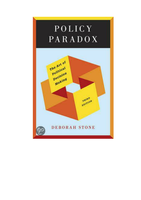 Samenvatting Policy Paradox - Deborah Stone (Bestuur & Beleid)