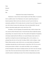 Frankenstein Critical Analysis Evaluation Essay