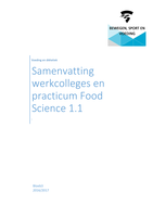 Samenvatting practica Food Science 1.1