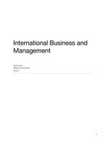 International Business Summary TP1