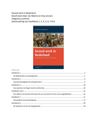 Samenvatting geschiedenis sociaal werk in Nederland