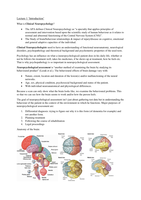 Neuropsychological Assessment: Uitwerkingen Hoorcolleges