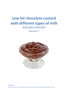 Final Report on low fat chocolate custard