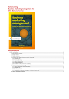 Business Marketing Management - compleet - W. Biemans 7e druk samenvatting 
