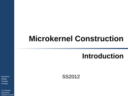 microkernel systems 