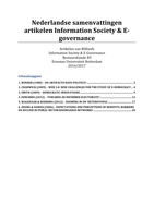 Colleges, Artikelen en Boek samenvatting Information Society & E-Governance