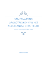 Complete samenvatting! Strafrecht H1 t/m H16: 'Grondtrekken van het Nederlandse strafrecht' (schrijvers: Kronenberg en De Wilde, 6e druk)