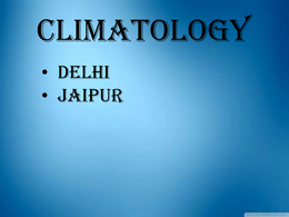 climetology in delhi nad jaipur