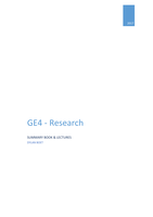 GE4 - Research Summary Book & Lectures