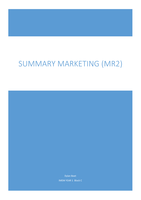 MR2 - Introduction to Marketing - Summary Lectures and Book