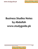 business studies notes olevels