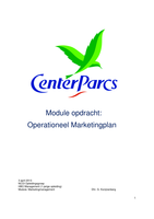 Marketingplan Centerparcs