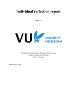 AMN 4.2 Individual reflection report grade 8,5 VU 2016/2017
