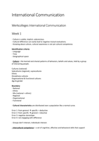 Samenvatting (boek, werkcolleges, hoorcolleges) International Communication