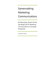 Samenvatting Marketing Communications