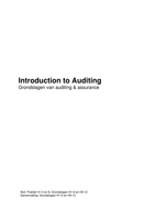 Introduction to Auditing - Grondslagen van Auditing & Assurance