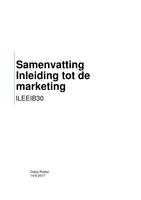 Samenvatting ILEEIB30 - Inleiding tot de marketing
