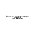 Summary Macroeconomics: A European Perspective (ECB1MACR)