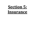 CML2010S Exam Notes: Insurance