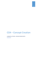 Concept Creation CO4 Lectures & Review