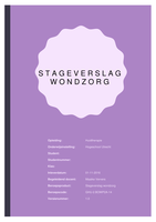 Stageverslag Wondzorg A2 (alternatief behandelplan)