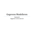 Gegevens Modelleren (ERD) - Huiswerk (opgaven 1-26)