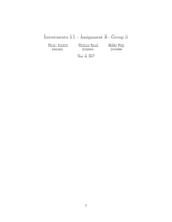 Investments - Assignment 3