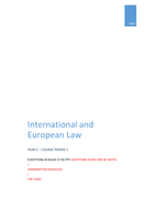 International and European law - the tutorials + lectures 