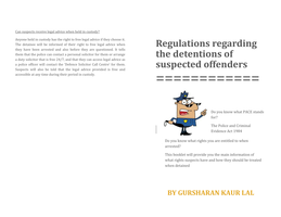 Regulations regarding the detentions of suspected offenders