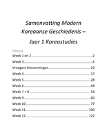Koreastudies Jaar 2 Modern Koreaanse Geschiedenis - Samenvatting in NL