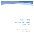 Lectures Psychosocial Development and Problems Theme 1 and 2