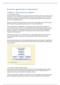 Summary Organization / Economic Approaches to Organizations