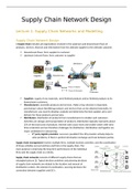 Summary Lecture Supply Chain Network Design