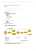 Service management Summary (incl. basics, models etc.)