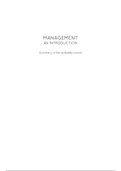 Management an introduction - Boddy Summary Chapter 1,2,3,4,6,7,8,9,10
