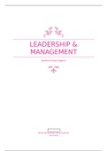 The best summary for the Leadership and Management book, UvA, Premasters course.
