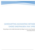 Accounting Method Choice