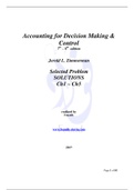 Accounting for Decision Making & Control pdf SOLUTIONS
