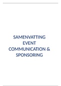 Summary Event Communication & Sponsoring - Dhr. Bart Arrazola