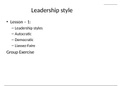 main leadership styles