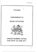 PCF4099 Assignment 2: Music activities