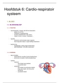 Fysiologie: Hoofdstuk 6 (Cardio-respiratoir systeem)