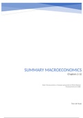 Summary Macroeconomics chapters 2 - 12 (30 pages)