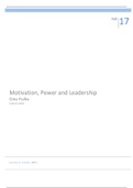 Motivation, Power and Leadership - Lectures (transcript)