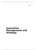 Innovation Management and Strategy - syllabus samenvatting