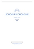 Schoolpsychologie H3 t/m H7 + kernbegrippen