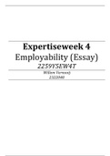 Expertise week 4 - Employability
