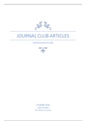 Summaries of journal club articles BBS2042