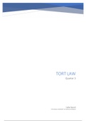 Tort Law - Study Guide