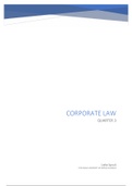 Corporate Law - Study Guide